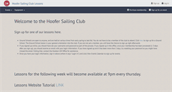 Desktop Screenshot of lessons.hoofersailing.org